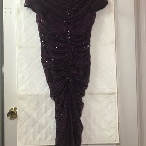 TADASHI SHOJI Sequins Dress/ Burgundy/Size XS